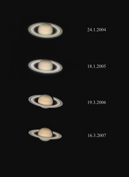 Saturn je nm naklonn