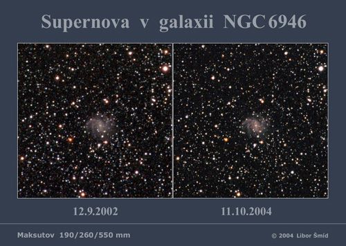 Eine Supernova in der Galaxie NGC6946